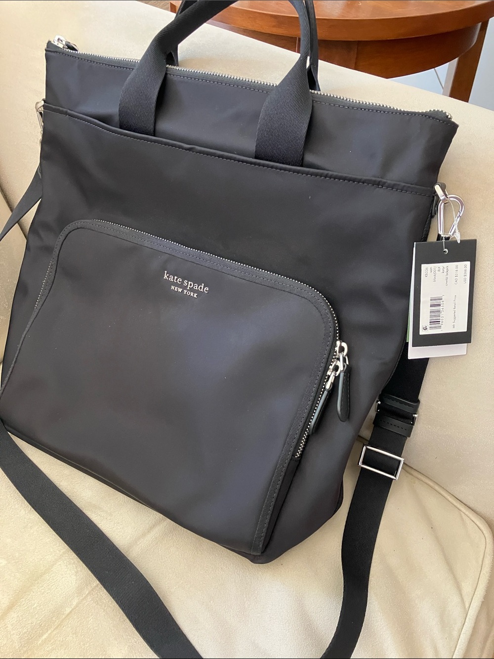 Kate Spade Sam Ksnyl Convertible Backpack / Laptop Bag NWT - Picture 6 of 7